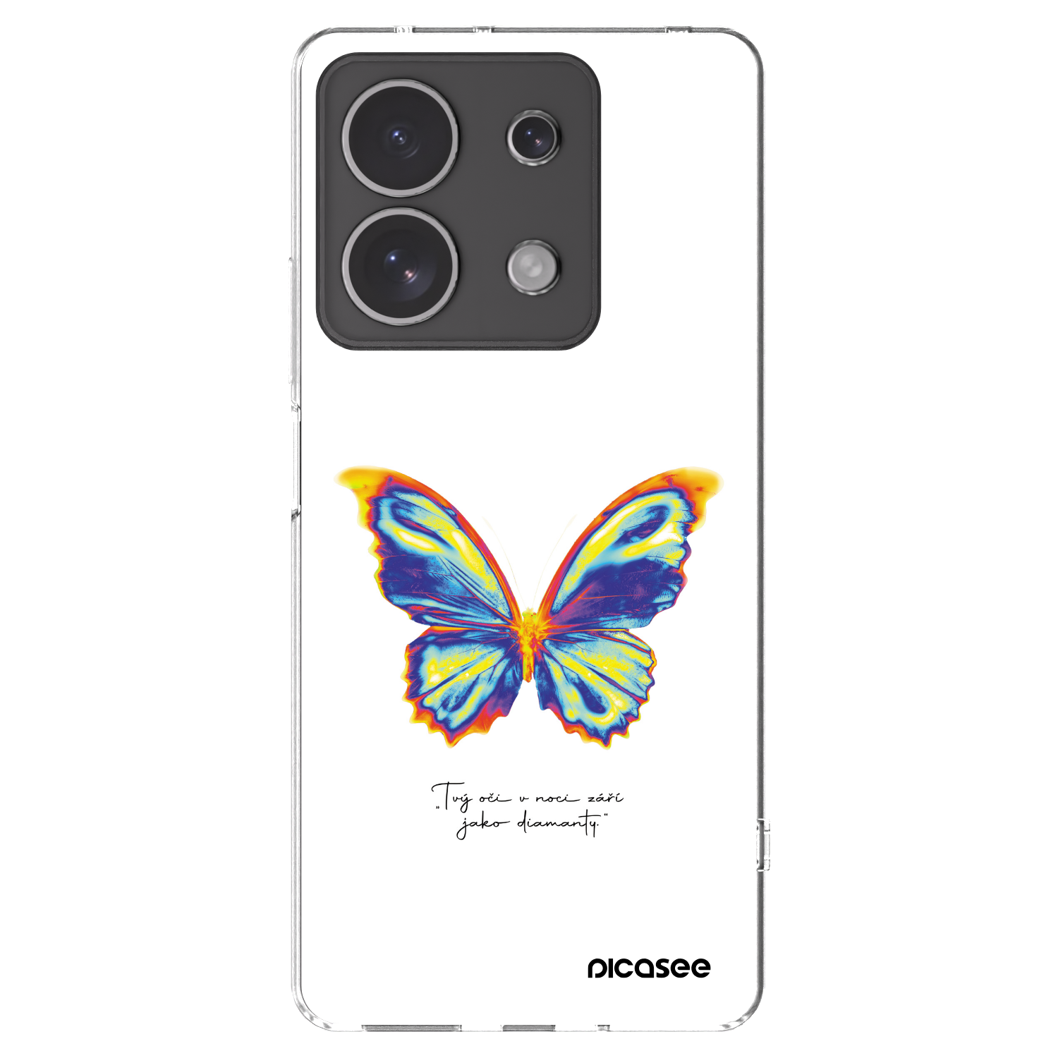 Picasee silikónový prehľadný obal pre Xiaomi Redmi Note 13 4G - Diamanty White