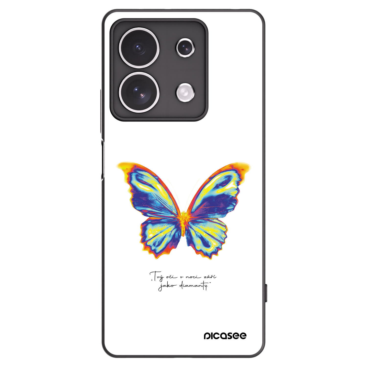 Picasee silikónový čierny obal pre Xiaomi Redmi Note 13 4G - Diamanty White