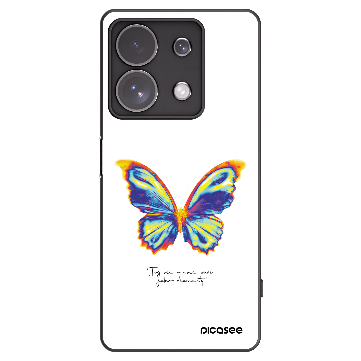 Silikónový čierny obal pre Xiaomi Redmi Note 13 Pro 4G - Diamanty White