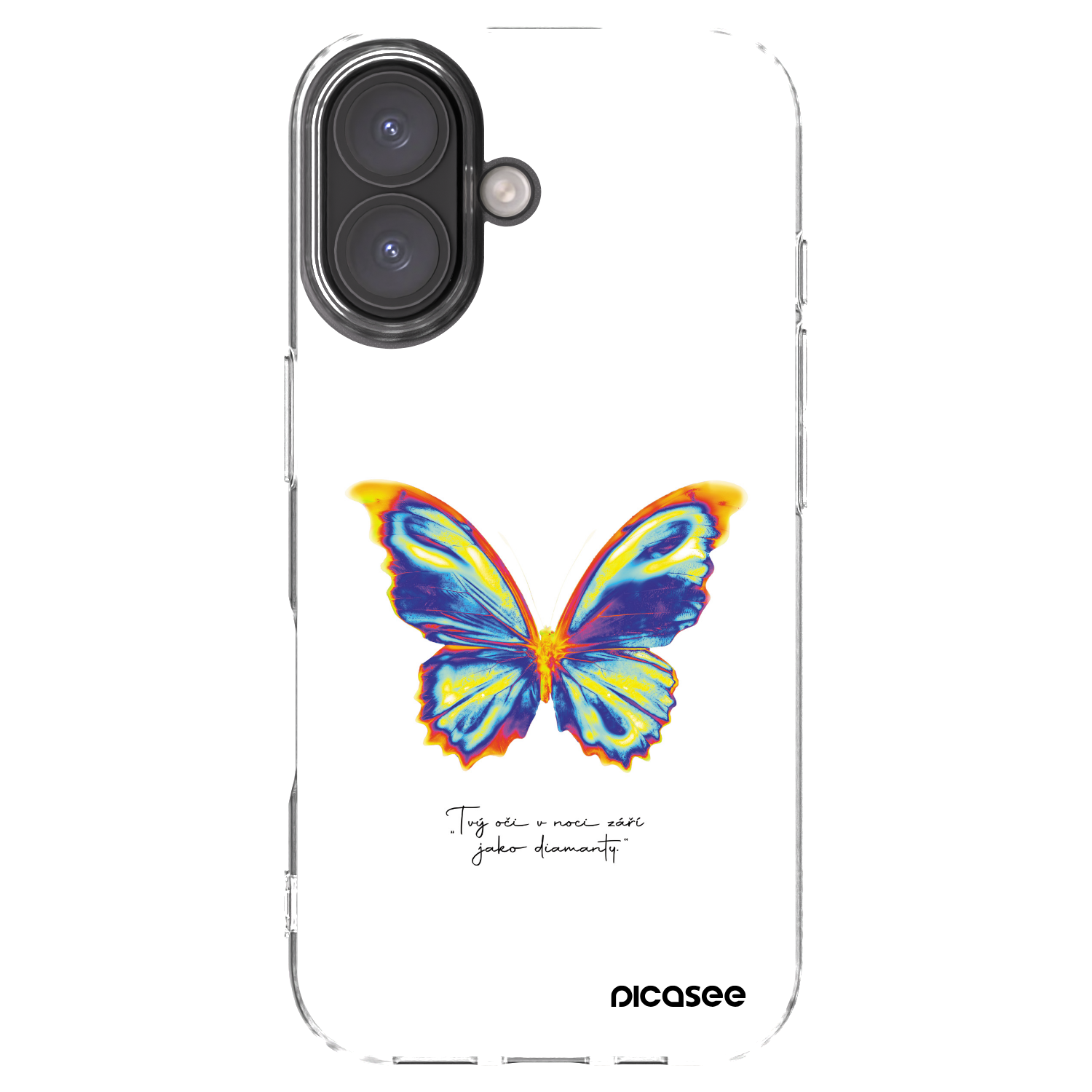 Silikónový prehľadný obal pre Apple iPhone 16 - Diamanty White