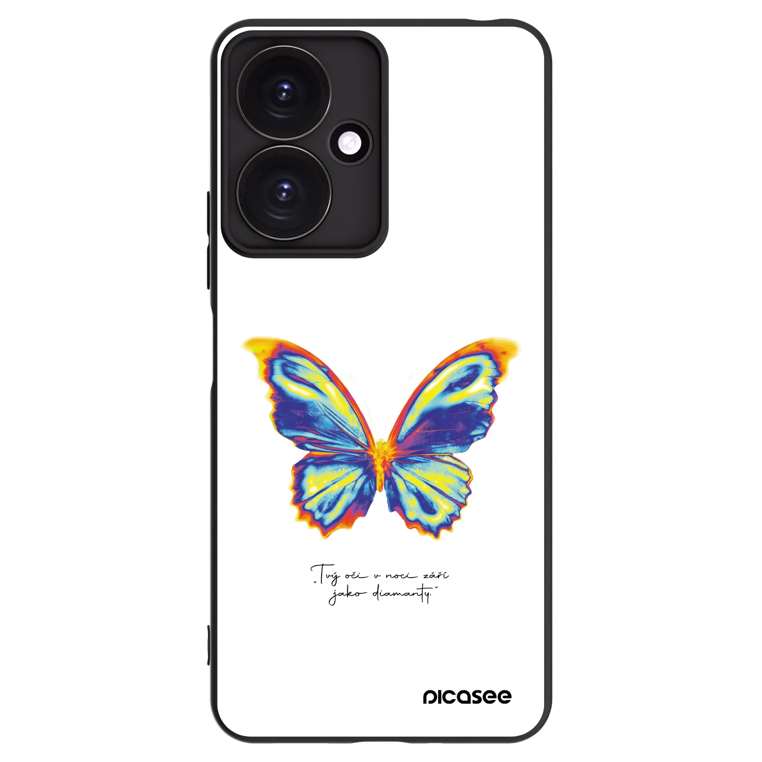 Picasee silikónový čierny obal pre Xiaomi Redmi 13C 5G - Diamanty White