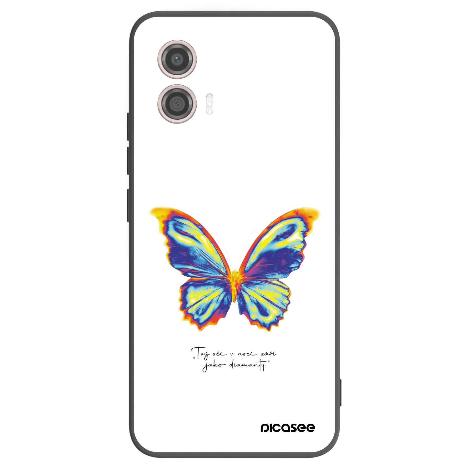 Picasee silikónový čierny obal pre Motorola Moto G53 5G - Diamanty White