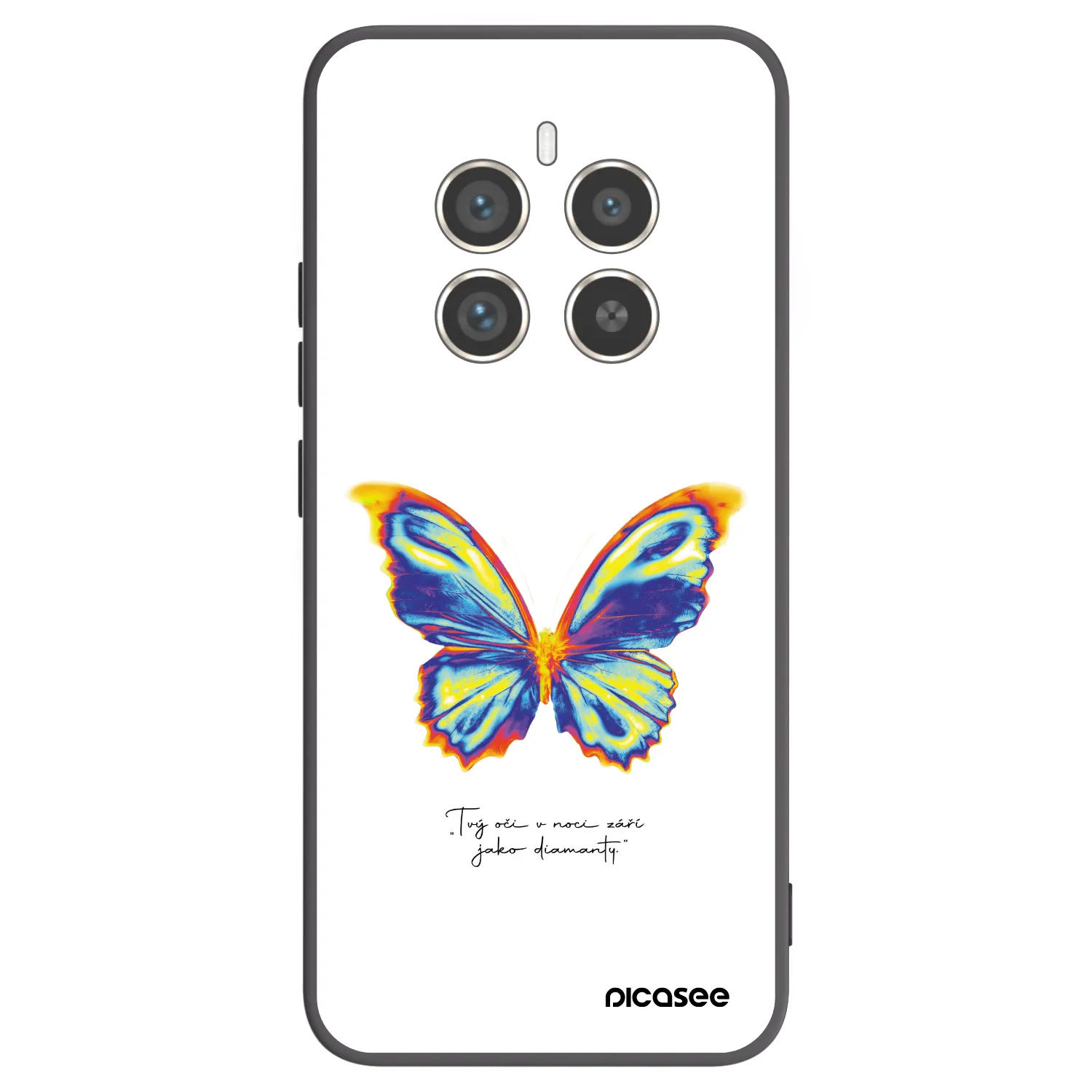 Picasee silikónový čierny obal pre Realme 12 Pro 5G - Diamanty White