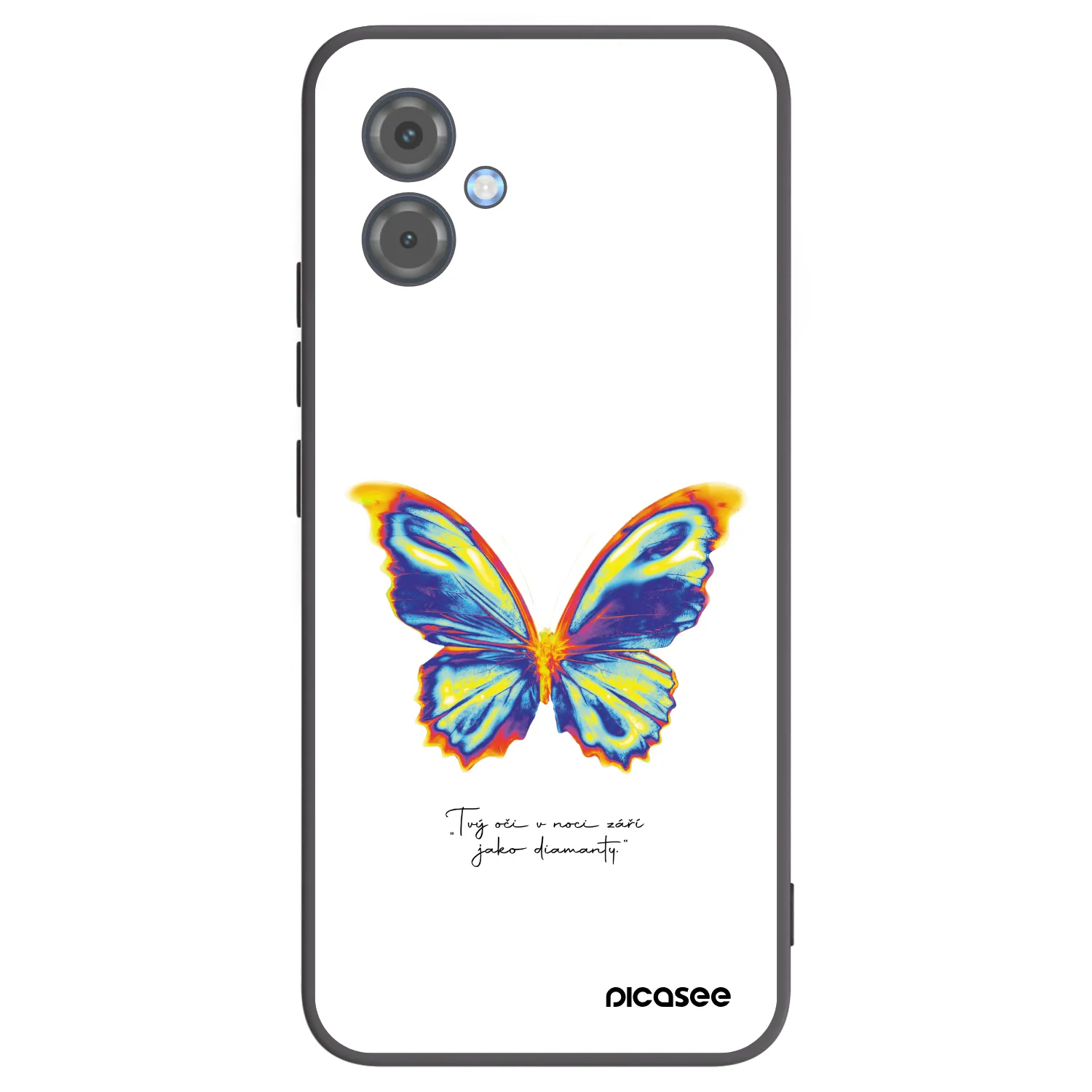Picasee silikónový čierny obal pre Motorola Moto G14 - Diamanty White