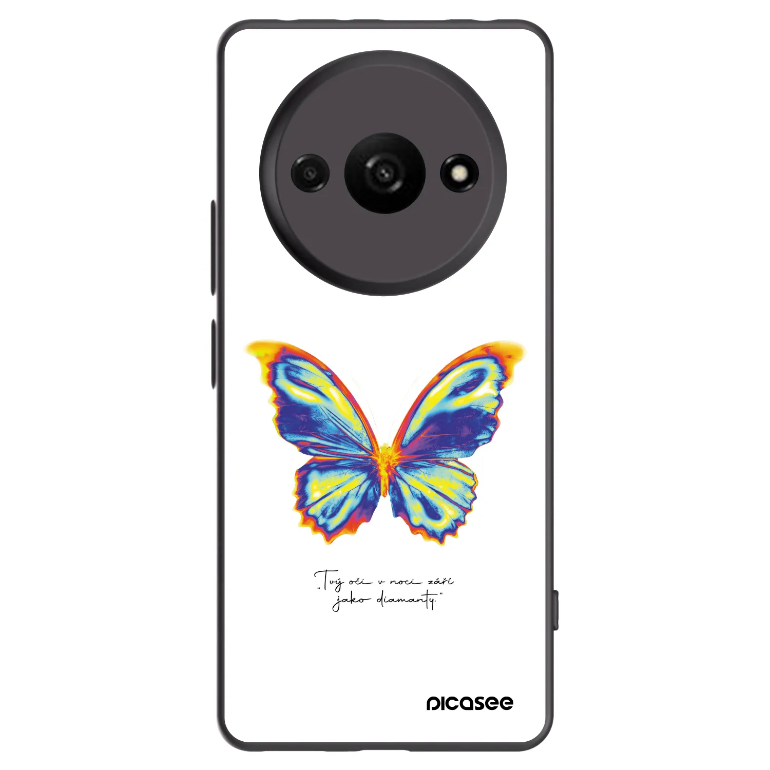 Picasee silikónový čierny obal pre Xiaomi Redmi A3 - Diamanty White