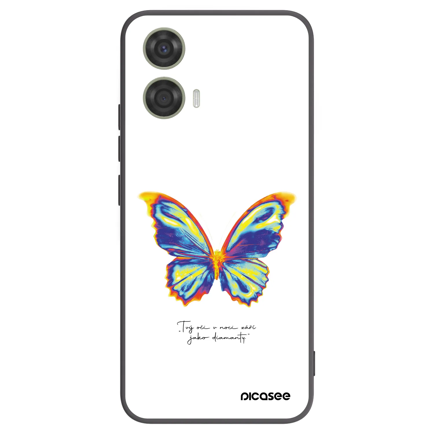 Picasee silikónový čierny obal pre Motorola Moto G24 - Diamanty White