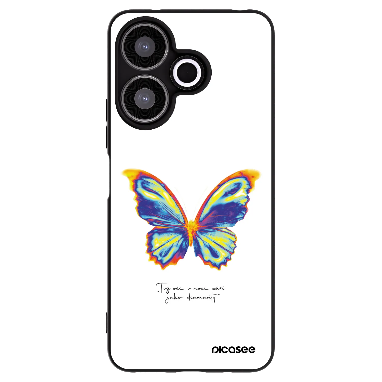 Silikónový čierny obal pre Xiaomi Redmi 13 4G - Diamanty White