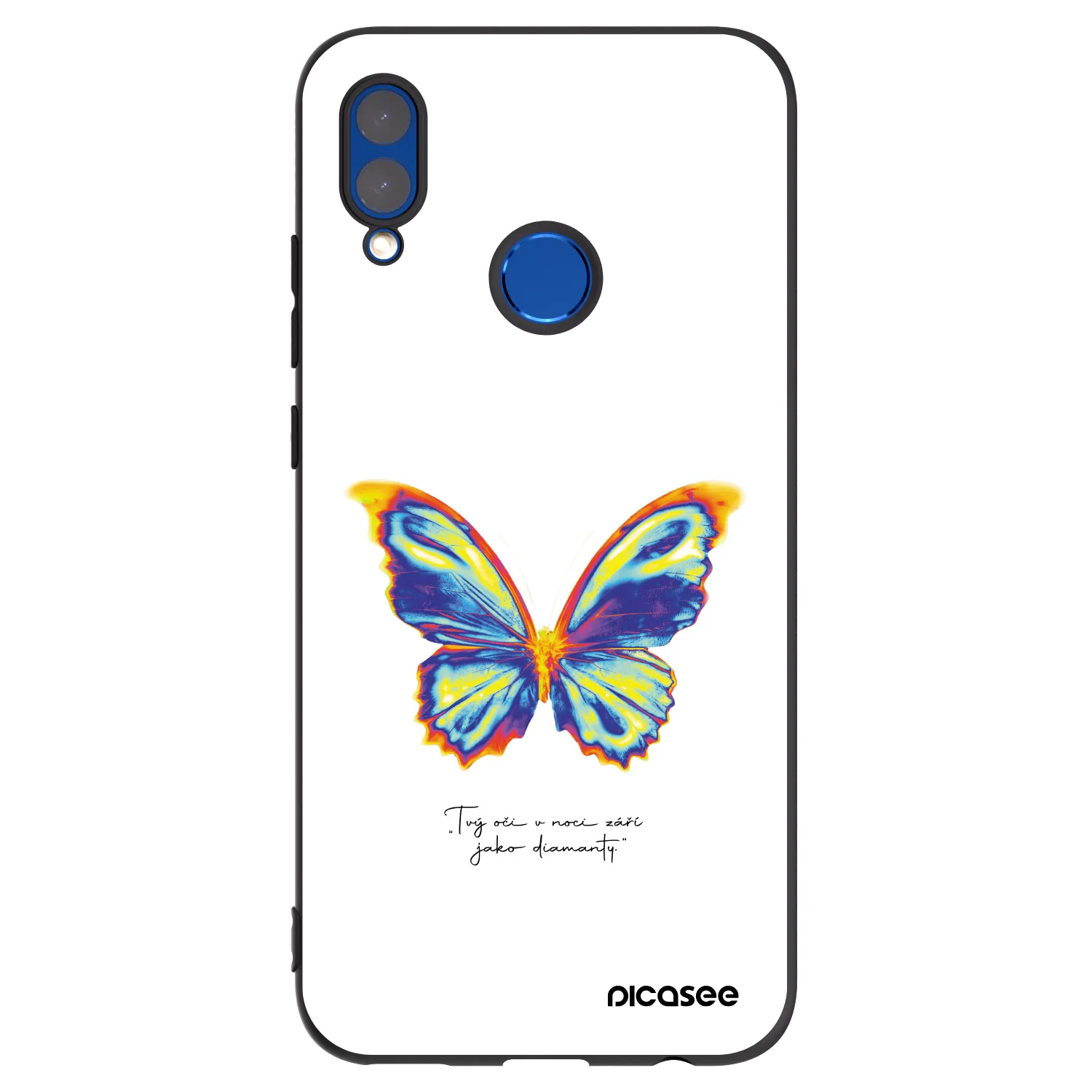 Picasee silikónový čierny obal pre Huawei P Smart 2019 - Diamanty White