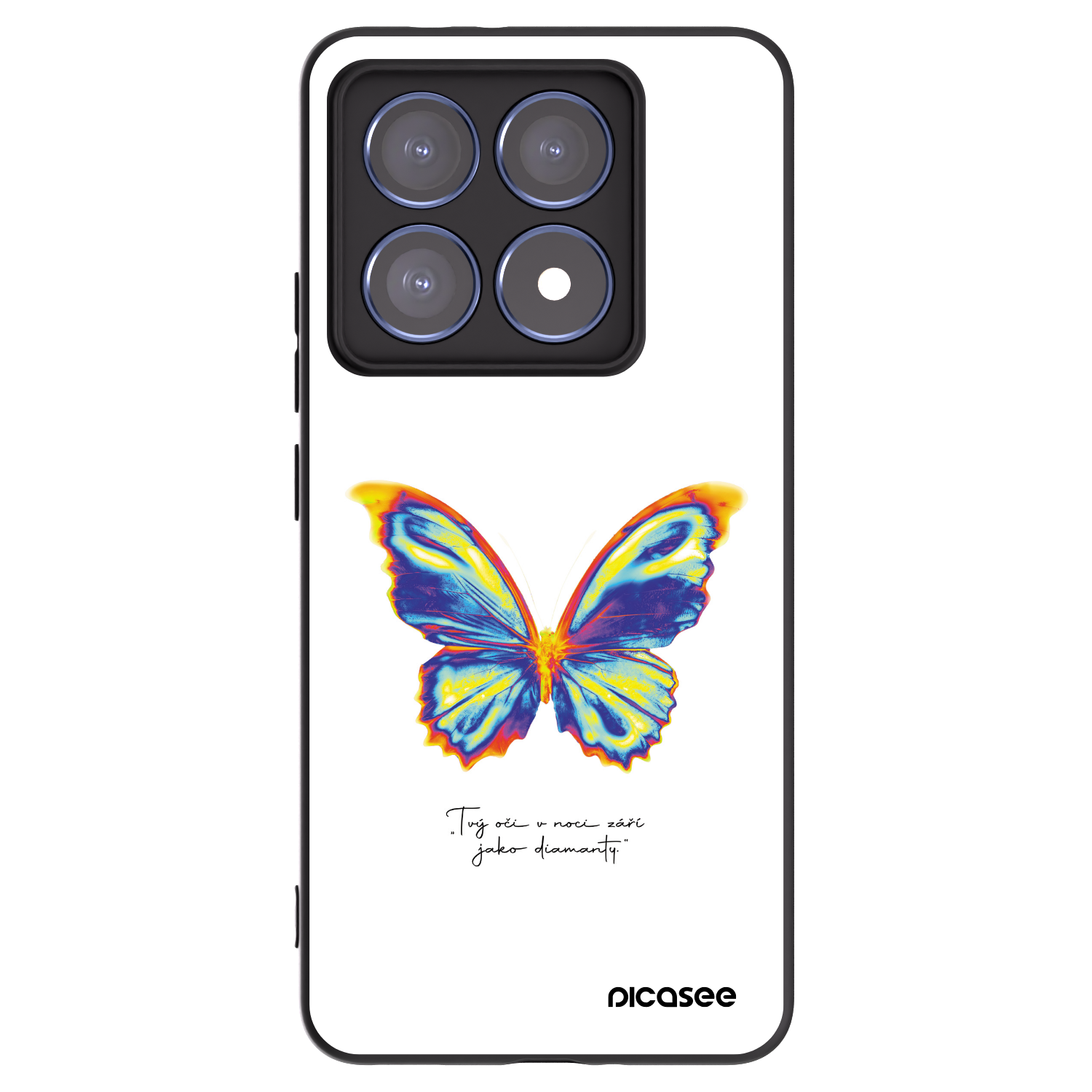 Picasee silikónový čierny obal pre Xiaomi 14T Pro - Diamanty White