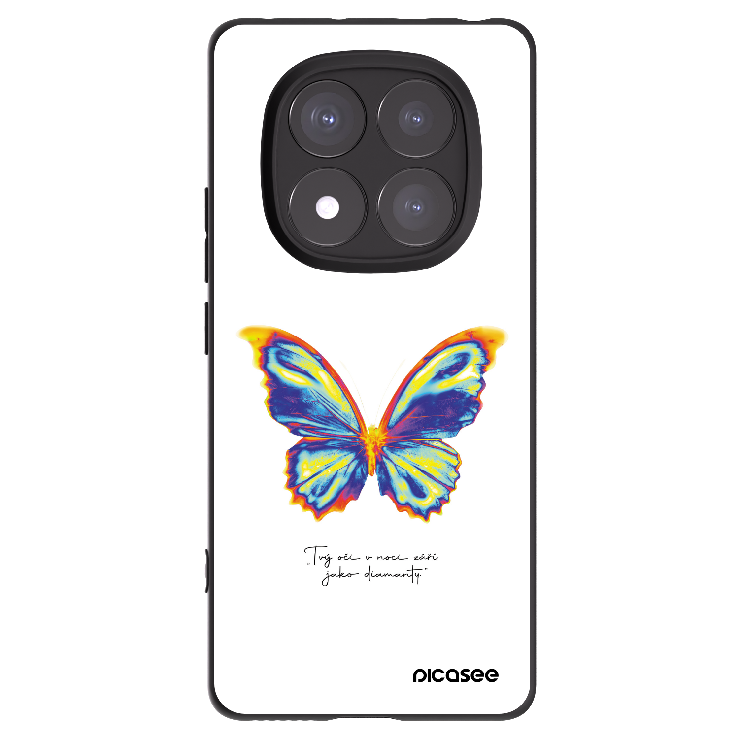 Picasee silikónový čierny obal pre Xiaomi Redmi Note 14 Pro+ 5G - Diamanty White
