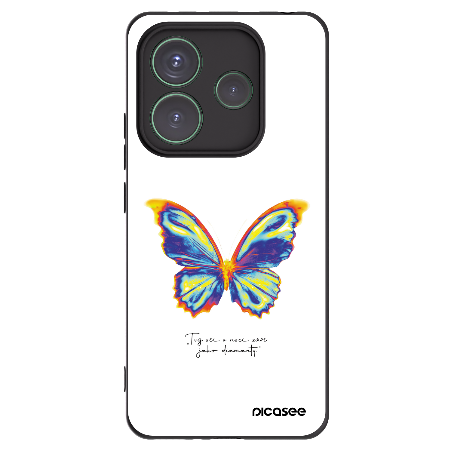 Silikónový čierny obal pre Xiaomi Redmi Note 14 5G - Diamanty White