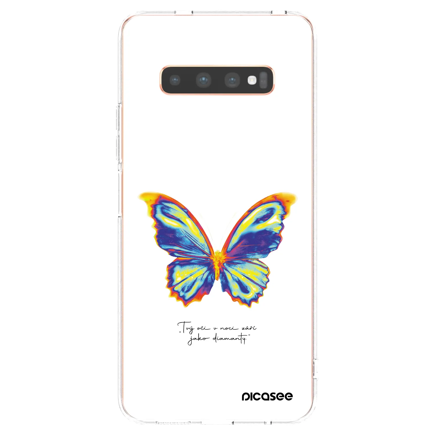Picasee silikónový prehľadný obal pre Samsung Galaxy S10 Plus G975 - Diamanty White
