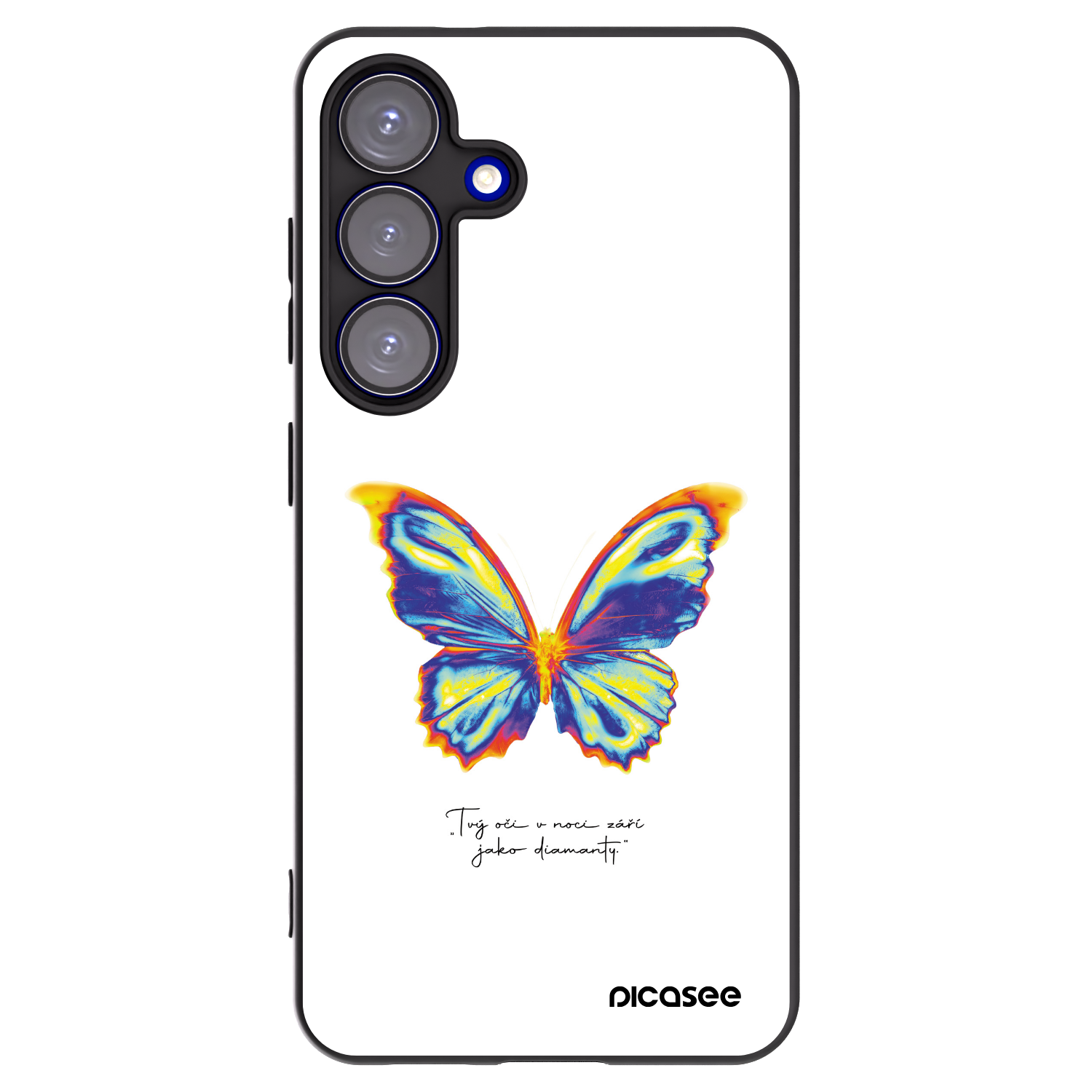 Picasee silikónový čierny obal pre Samsung Galaxy S25 5G - Diamanty White