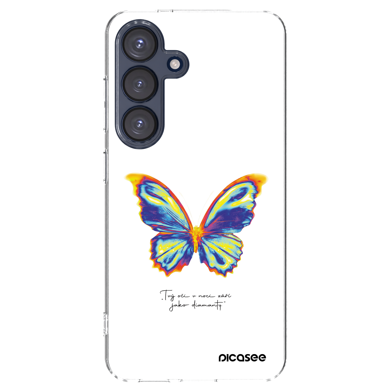 Picasee silikónový prehľadný obal pre Samsung Galaxy S25 5G - Diamanty White