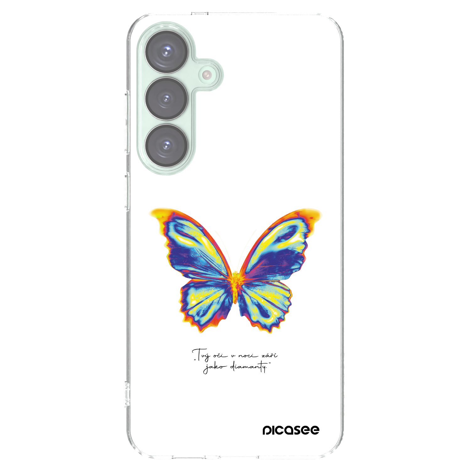 Picasee silikónový prehľadný obal pre Samsung Galaxy S25+ 5G - Diamanty White