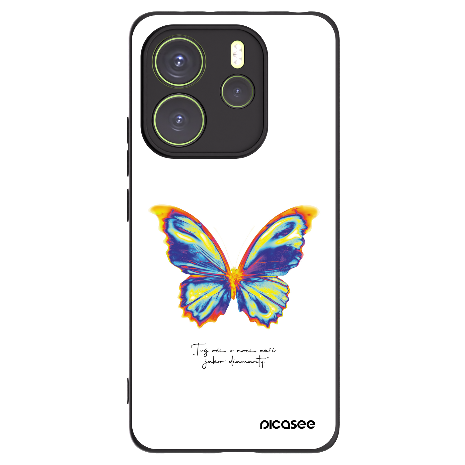 Picasee silikónový čierny obal pre Xiaomi Redmi Note 14 4G - Diamanty White
