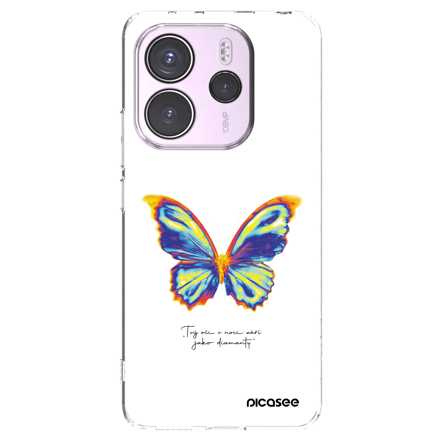 Picasee silikónový prehľadný obal pre Xiaomi Redmi Note 14 4G - Diamanty White