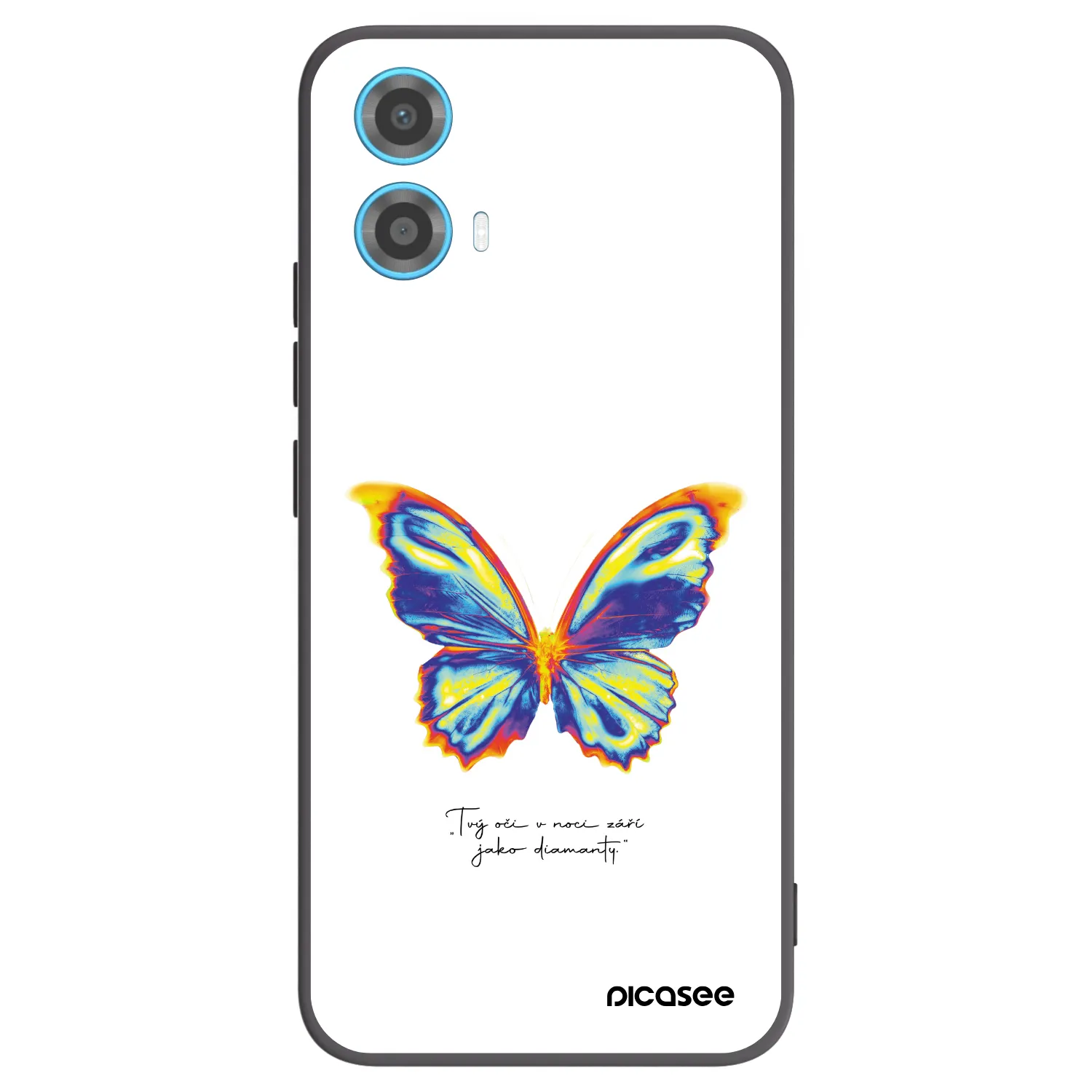 Picasee silikónový čierny obal pre Motorola Moto G34 5G - Diamanty White