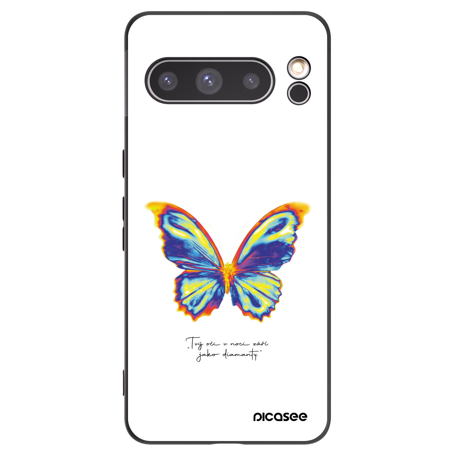 Picasee silikónový čierny obal pre Google Pixel 8 Pro - Diamanty White
