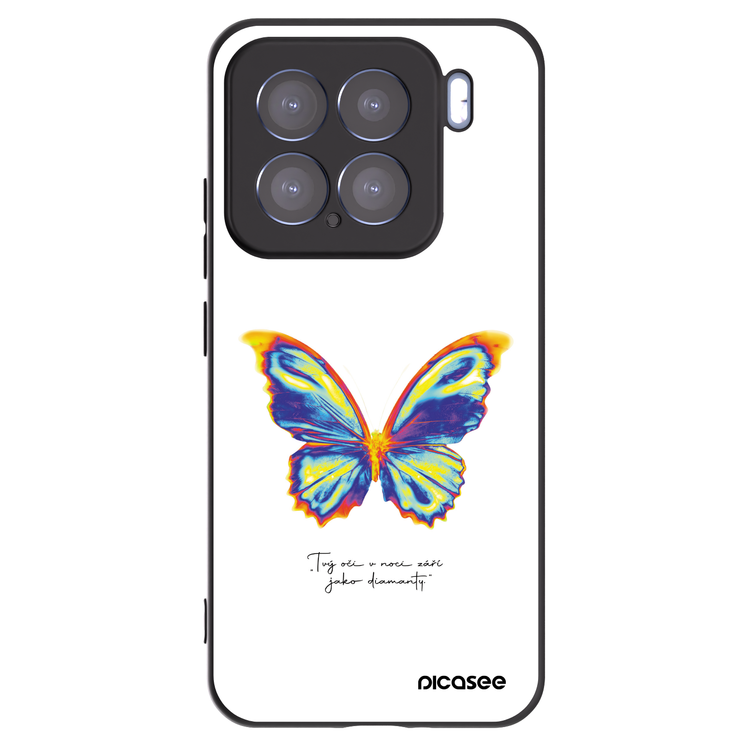 Silikónový čierny obal pre Xiaomi 15 - Diamanty White