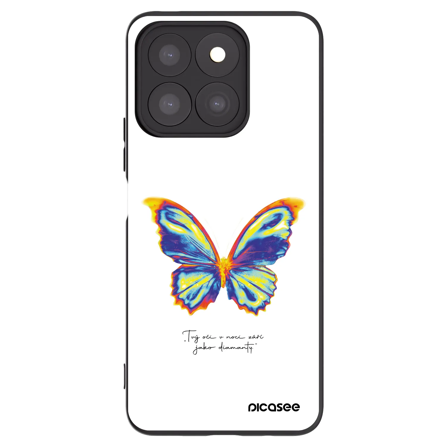 Picasee silikónový čierny obal pre Honor X8c - Diamanty White