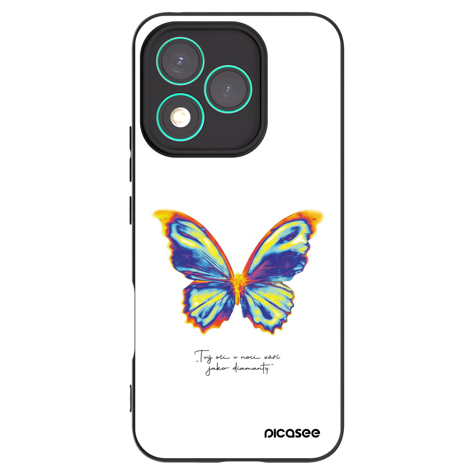Picasee silikónový čierny obal pre Honor 400 Lite 5G - Diamanty White