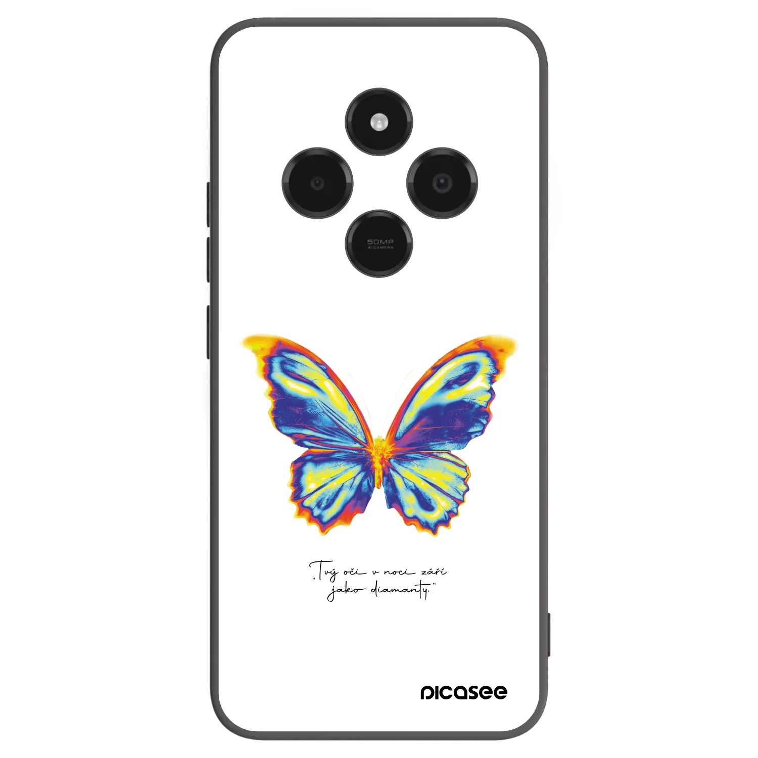 Picasee silikónový čierny obal pre Xiaomi Poco C75 - Diamanty White