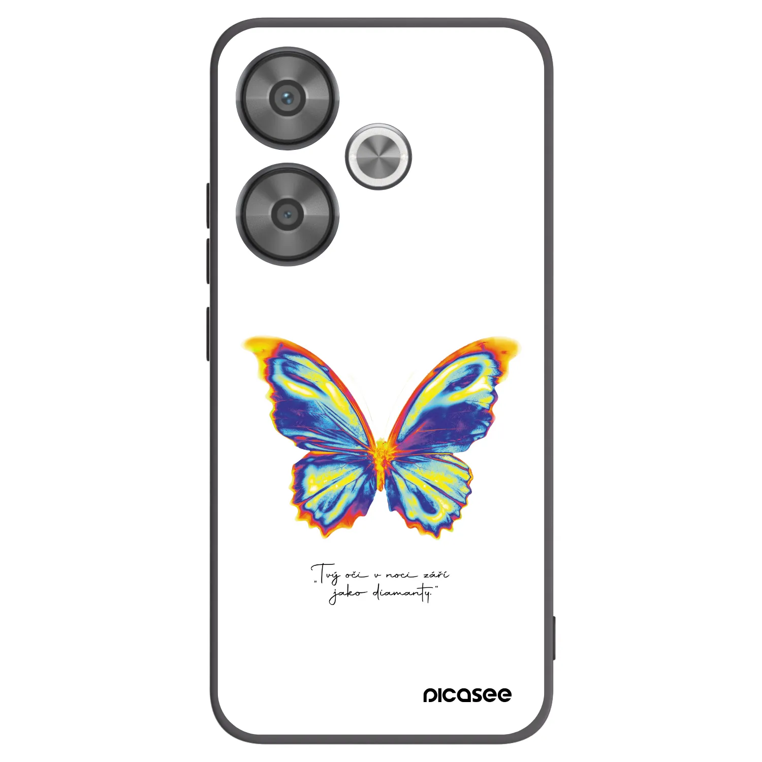 Silikónový čierny obal pre Xiaomi Poco F6 - Diamanty White