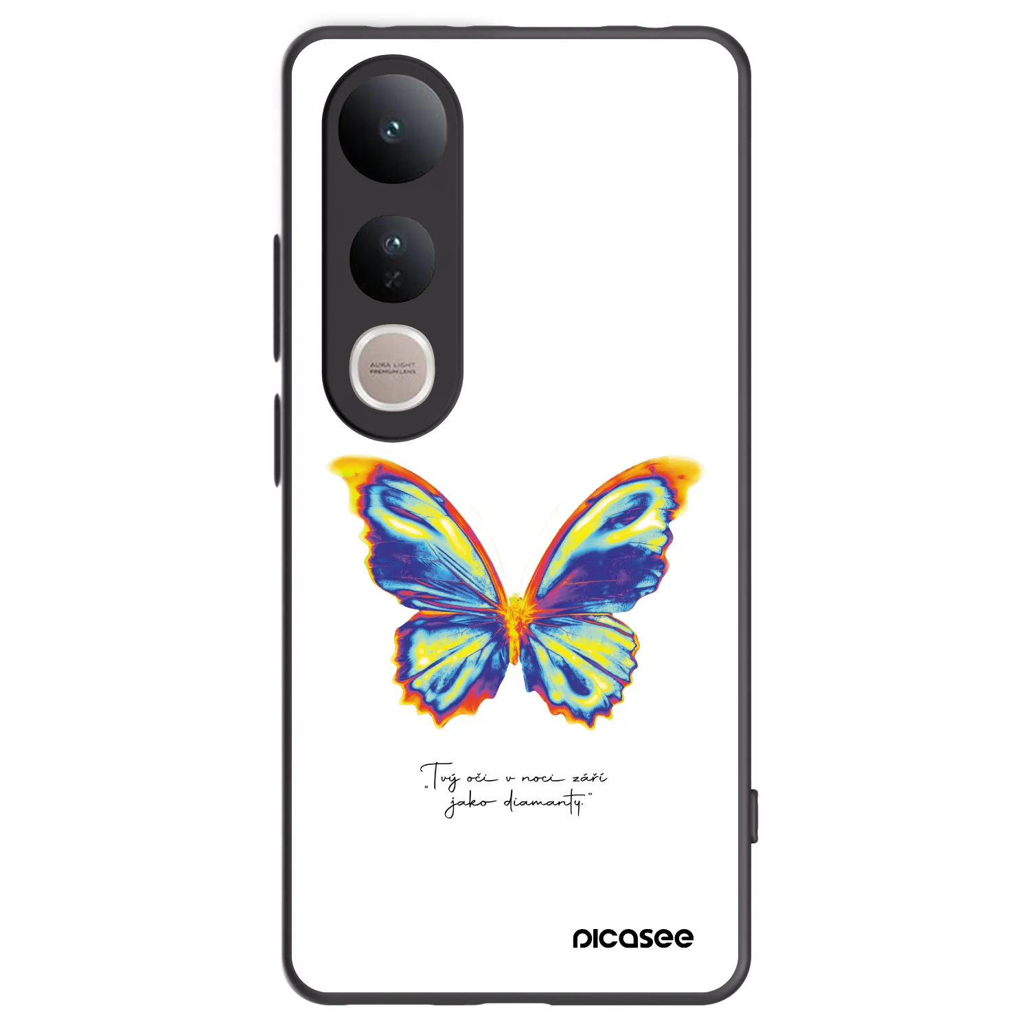 Picasee silikónový čierny obal pre Vivo V50 Lite 5G - Diamanty White