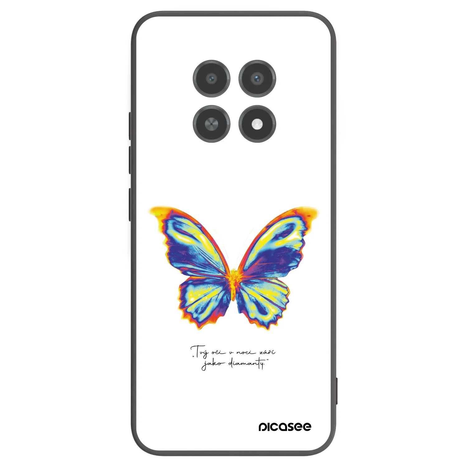 Picasee silikónový čierny obal pre Realme 12X - Diamanty White