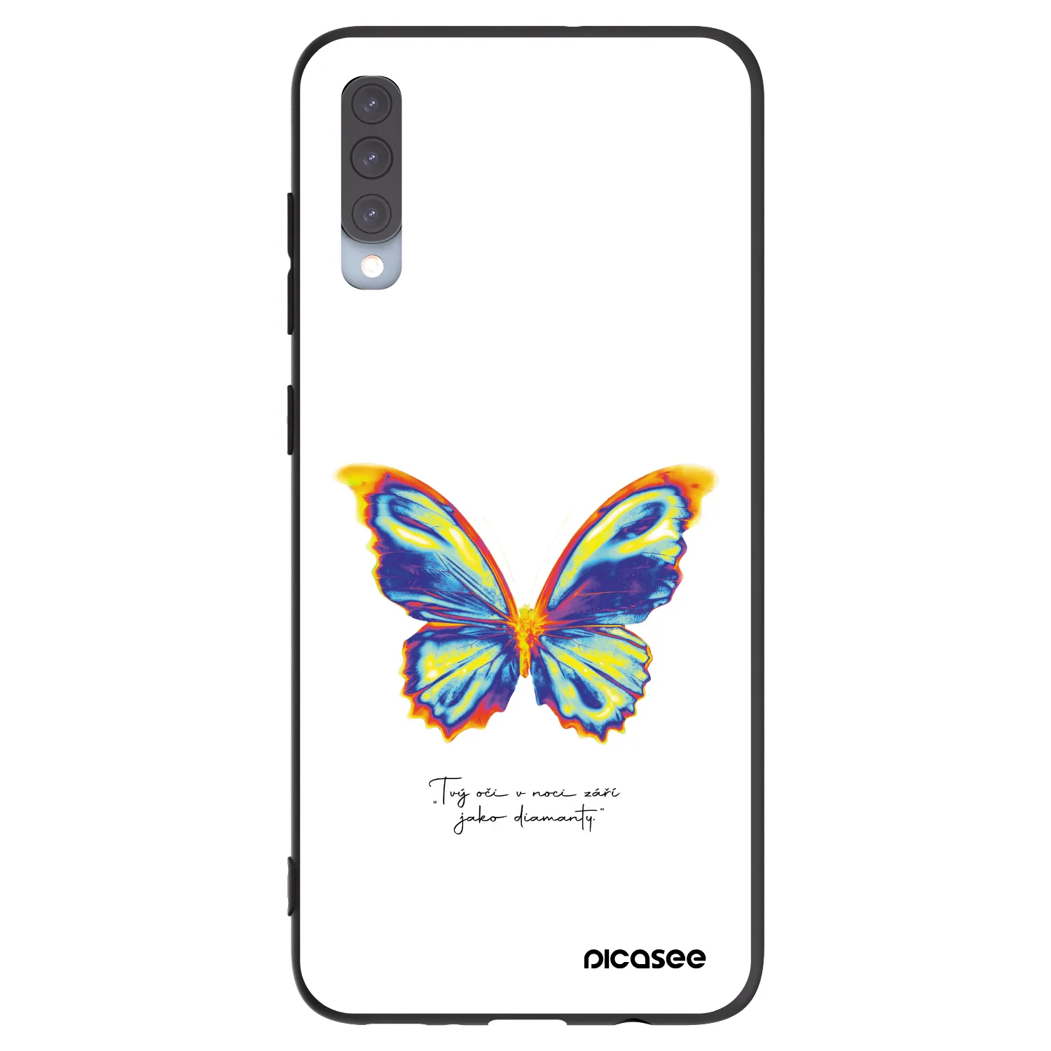 Picasee silikónový čierny obal pre Samsung Galaxy A70 A705F - Diamanty White