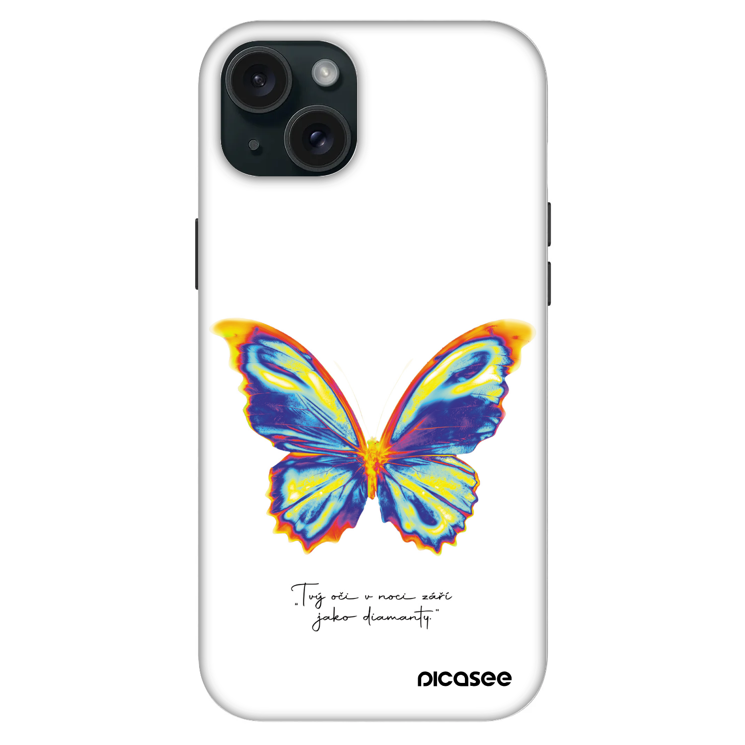 Picasee Fashion Case MagSafe pre Apple iPhone 15 Plus - Diamanty White