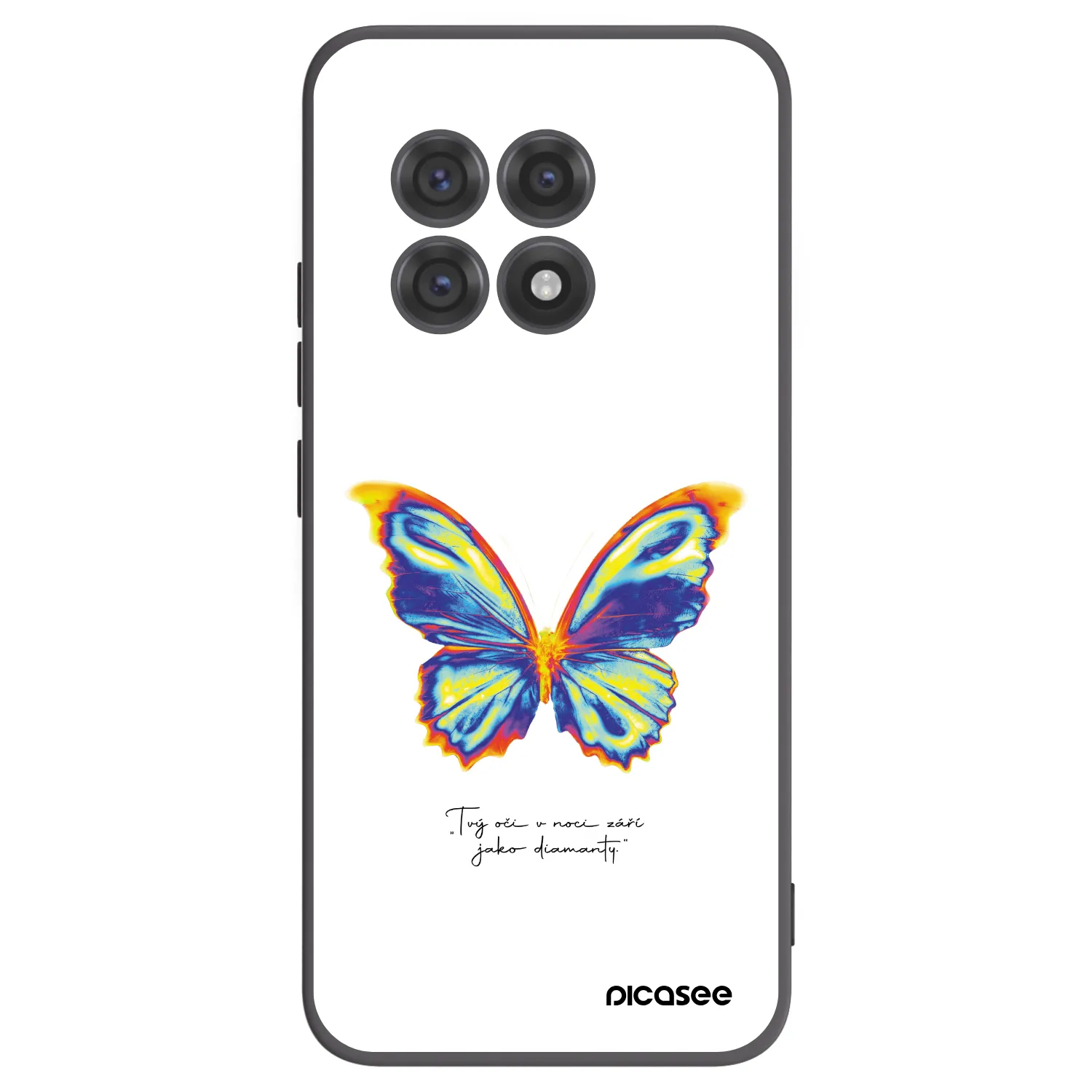 Picasee silikónový čierny obal pre OnePlus 13R 5G - Diamanty White