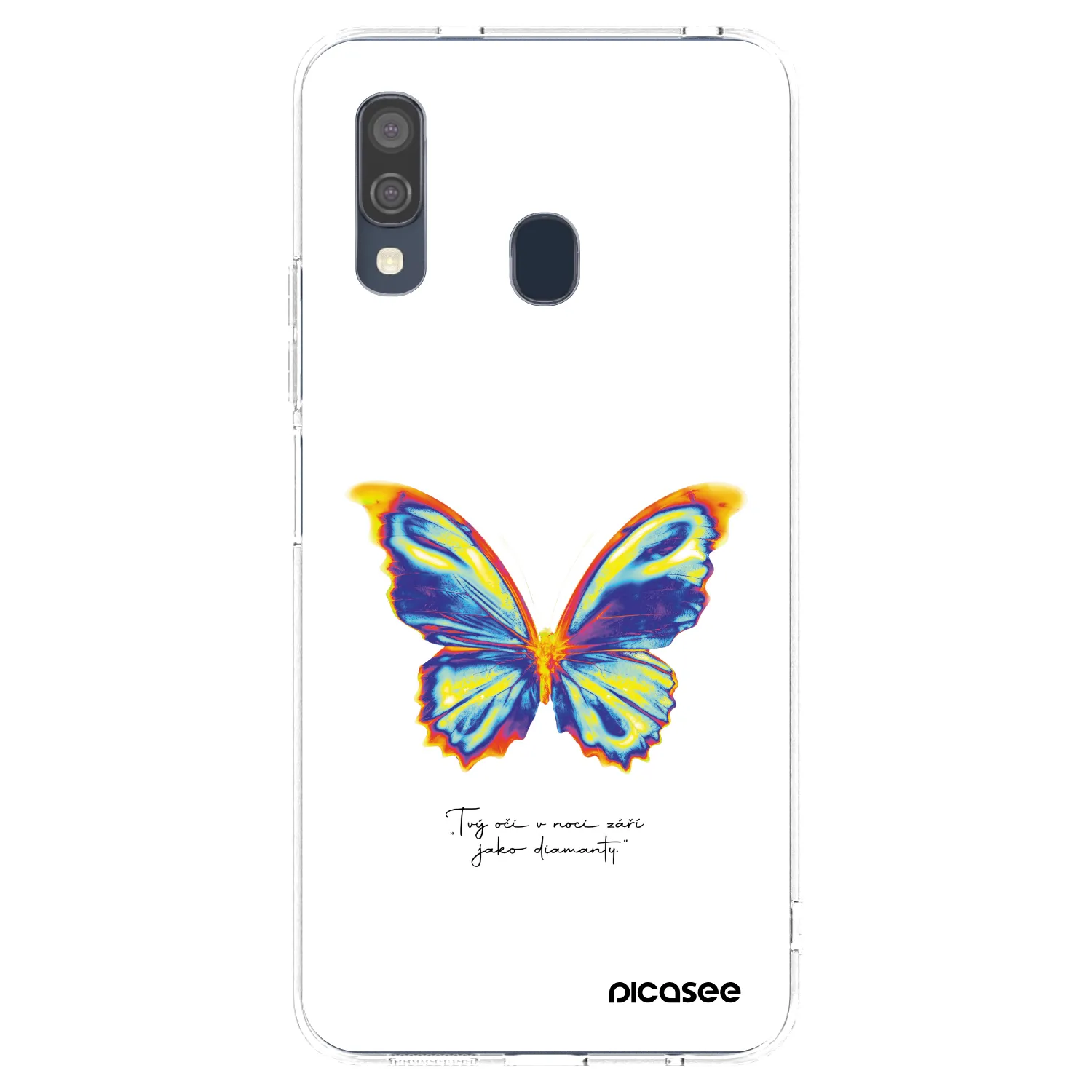 Picasee silikónový prehľadný obal pre Samsung Galaxy A40 A405F - Diamanty White