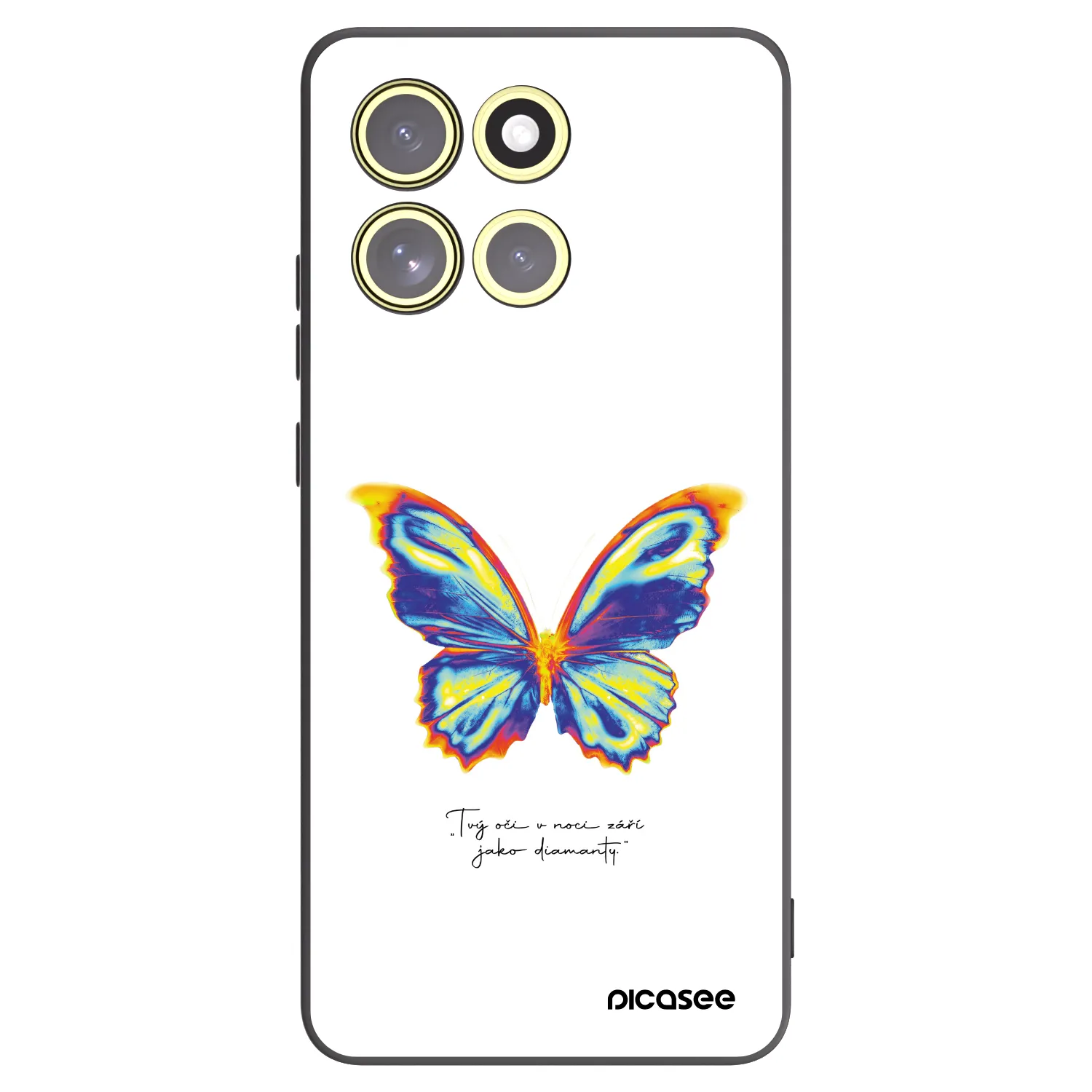 Picasee silikónový čierny obal pre Motorola Moto G86 5G - Diamanty White