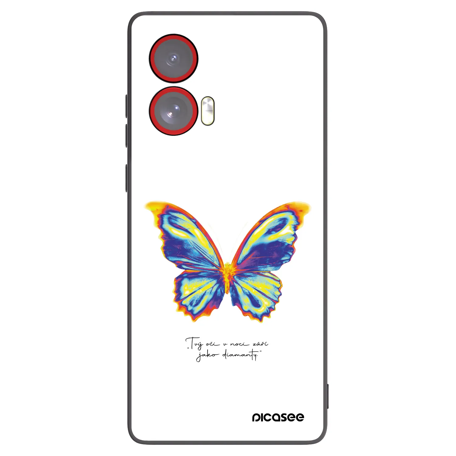 Silikónový čierny obal pre Motorola Edge 50 Fusion - Diamanty White