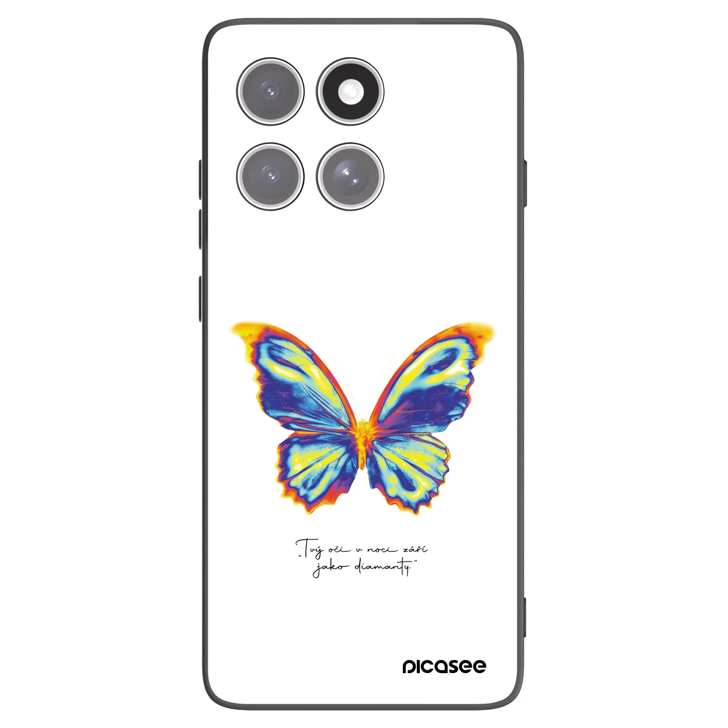 Silikónový čierny obal pre Motorola Edge 60 Fusion - Diamanty White