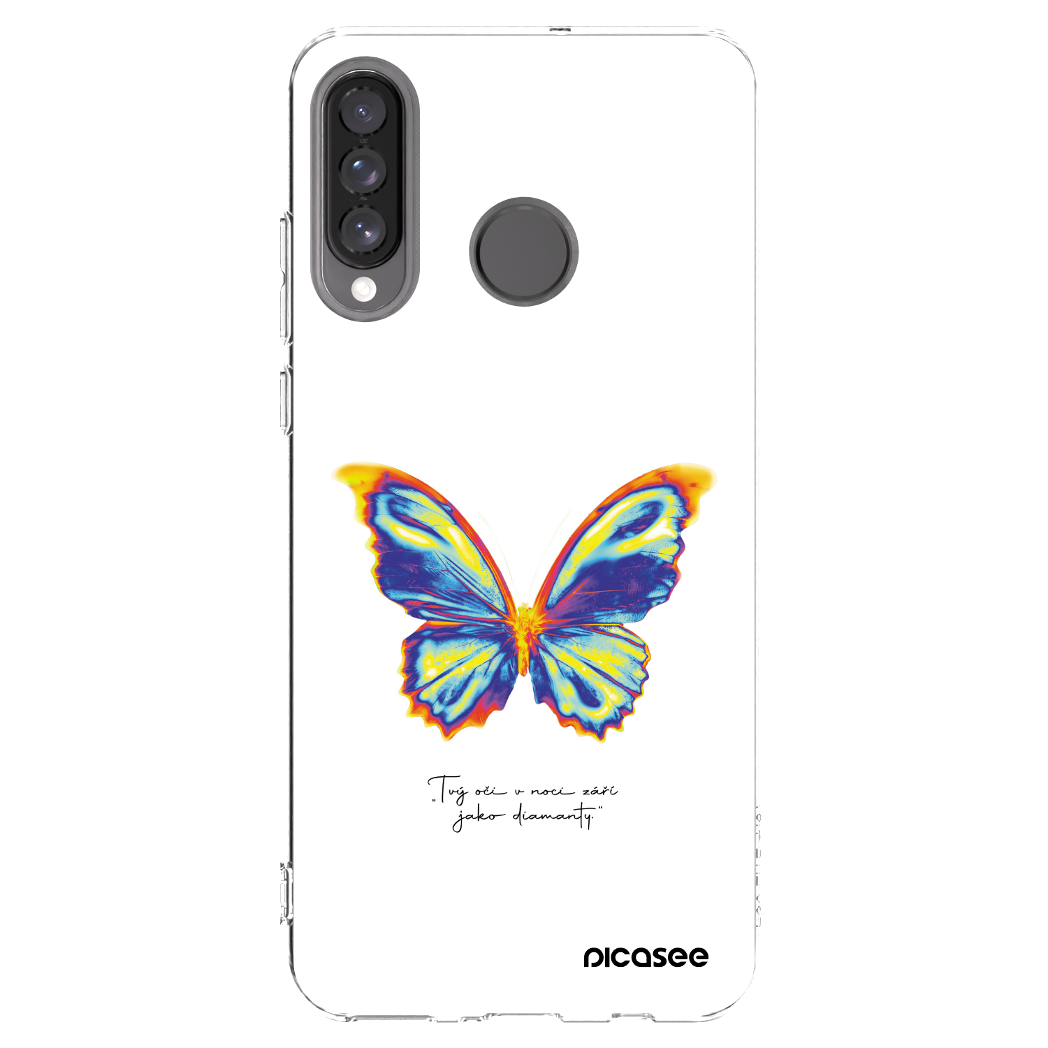Picasee silikónový prehľadný obal pre Huawei P30 Lite - Diamanty White