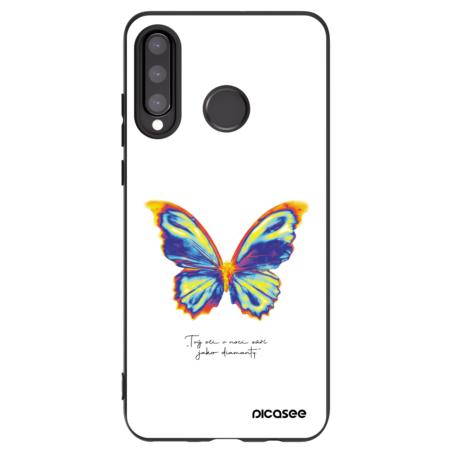 Picasee silikónový čierny obal pre Huawei P30 Lite - Diamanty White