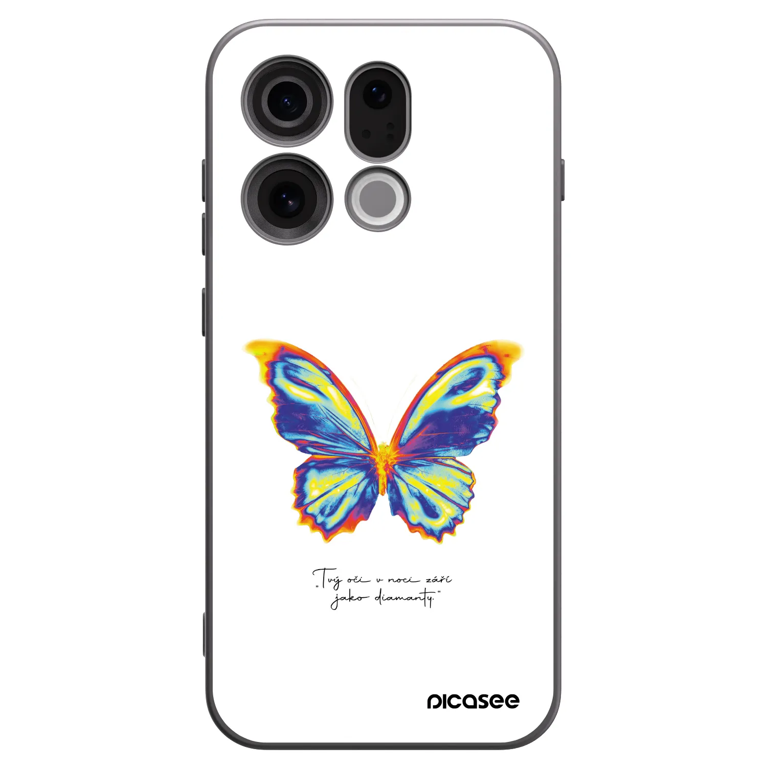 Picasee silikónový čierny obal pre OPPO Find X9 - Diamanty White