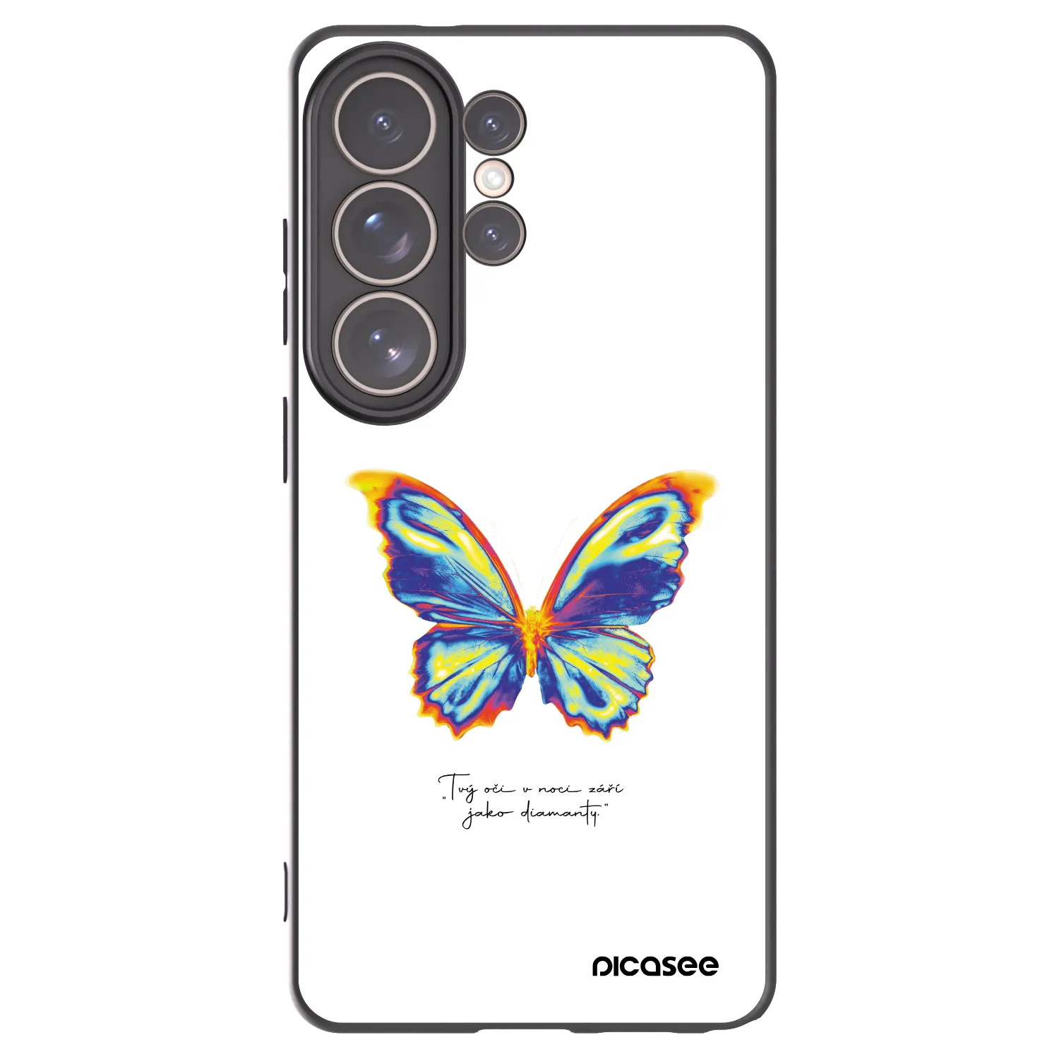 Picasee silikónový čierny obal pre Samsung Galaxy S26 Ultra - Diamanty White