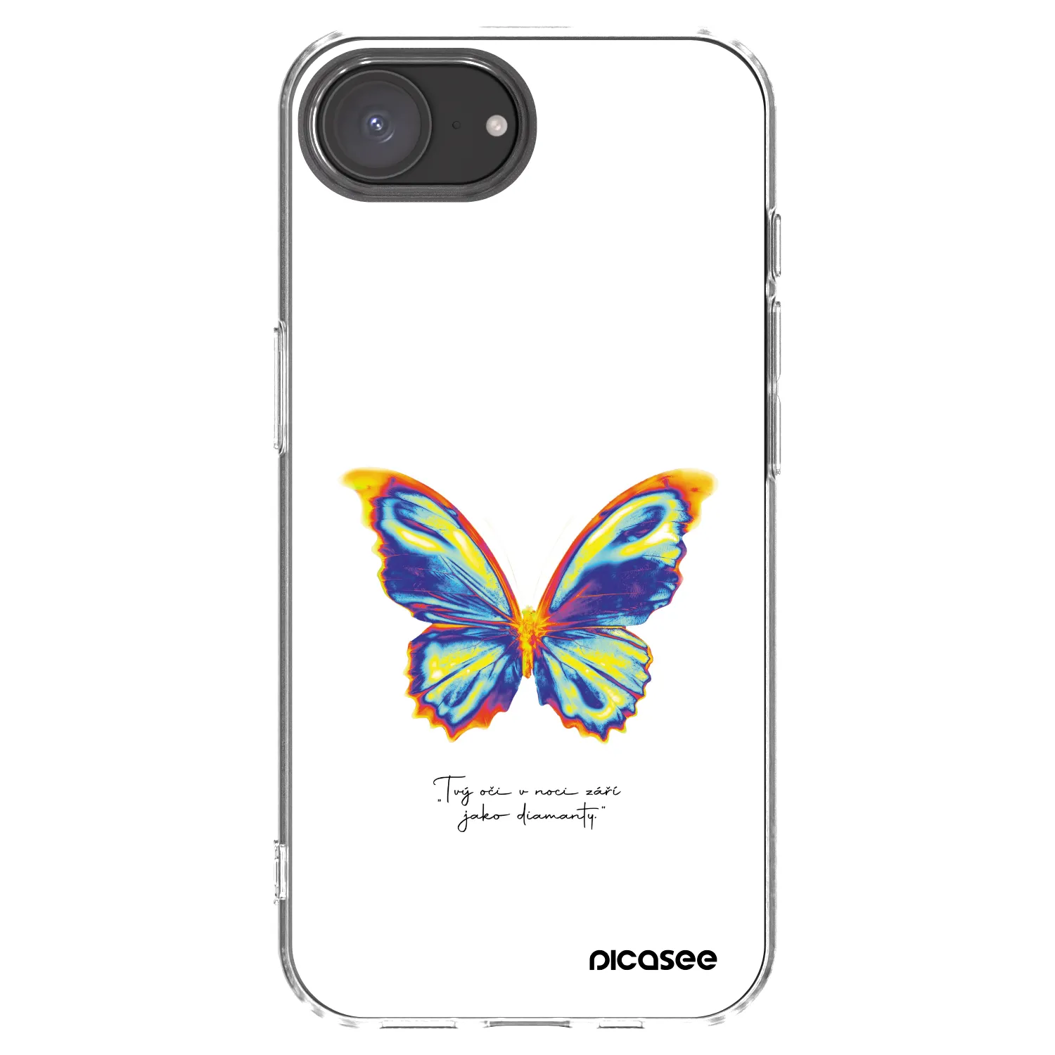 Picasee silikónový prehľadný obal pre Apple iPhone 17e - Diamanty White