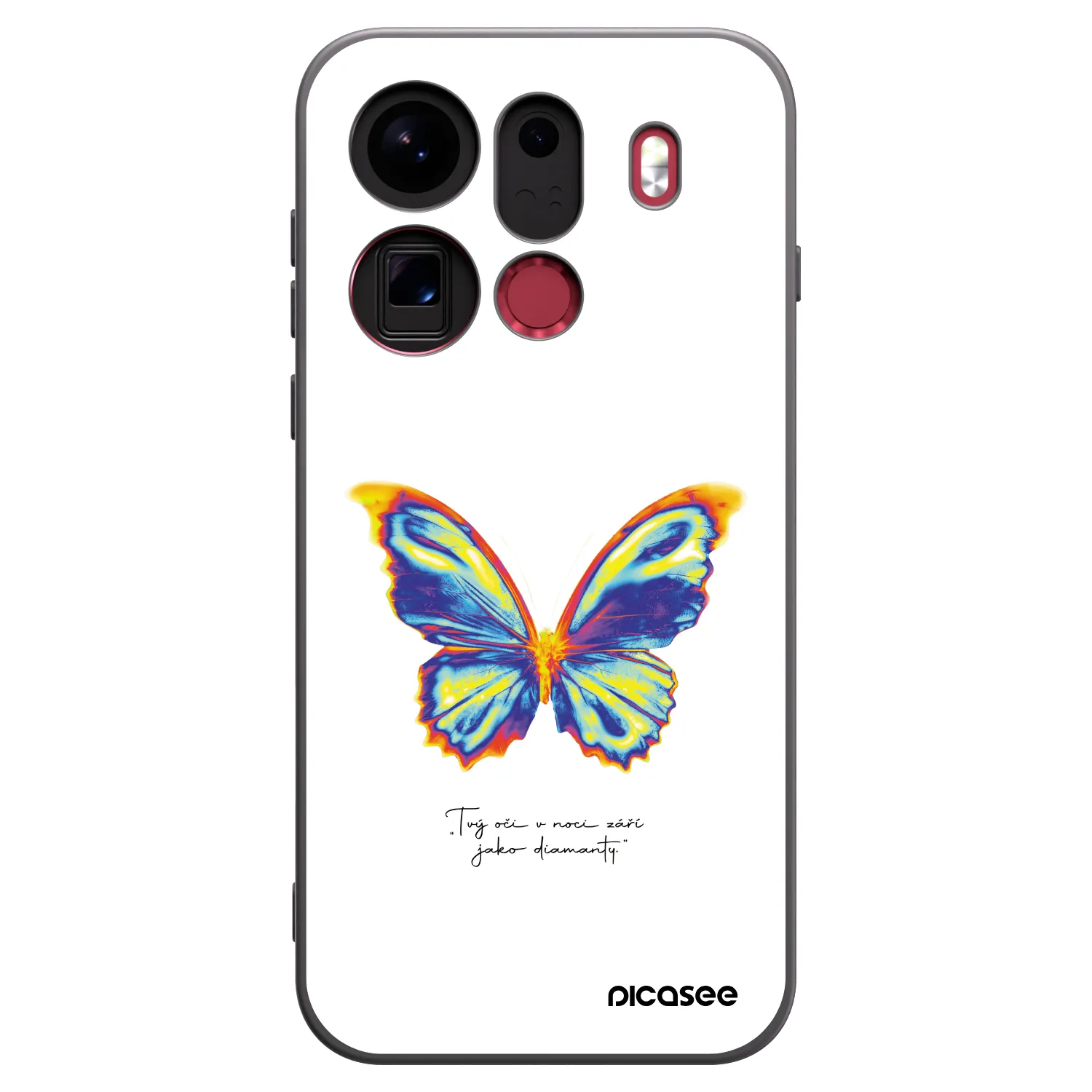 Picasee silikónový čierny obal pre OPPO Find X9 Pro - Diamanty White