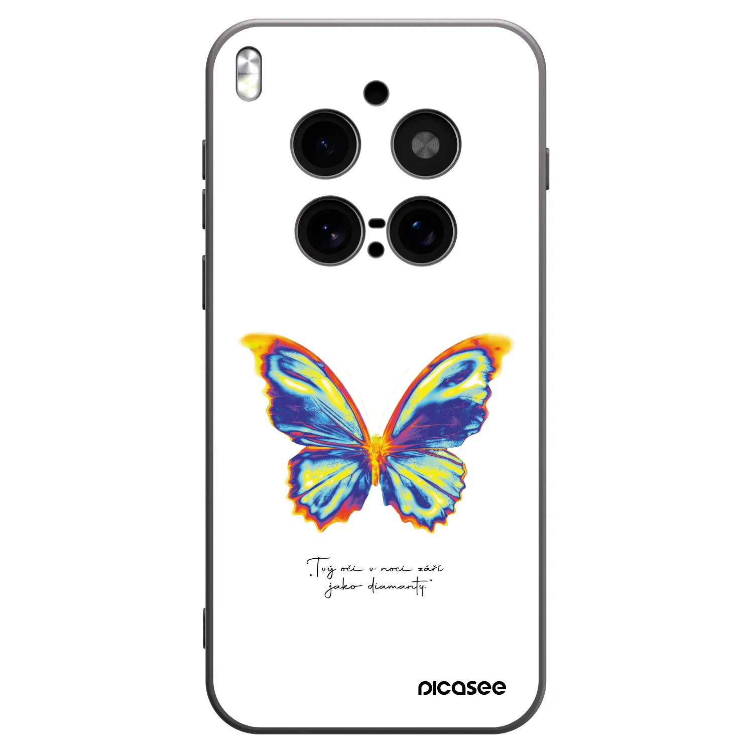 Picasee silikónový čierny obal pre Vivo X300 Pro - Diamanty White