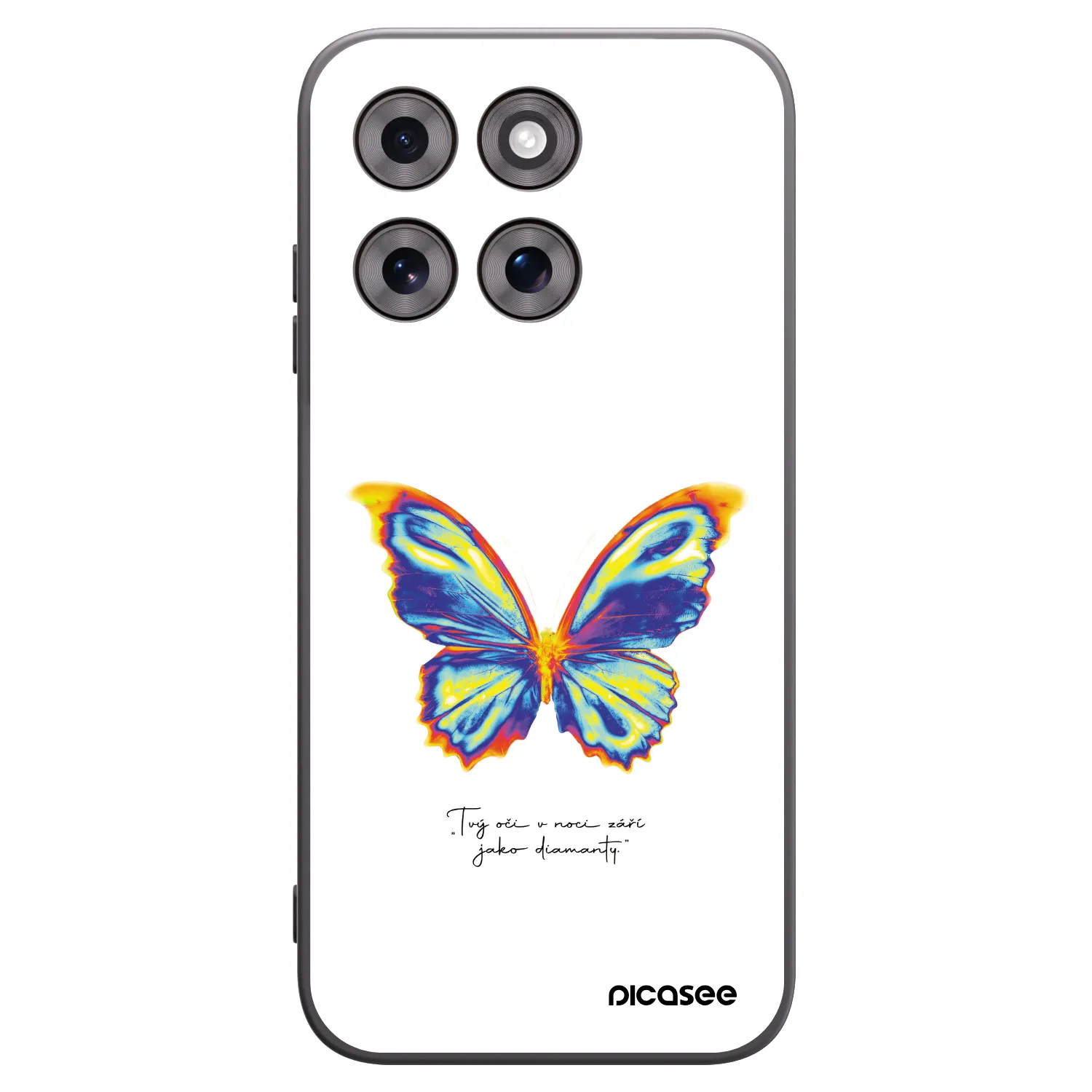 Picasee silikónový čierny obal pre Motorola Moto G77 - Diamanty White