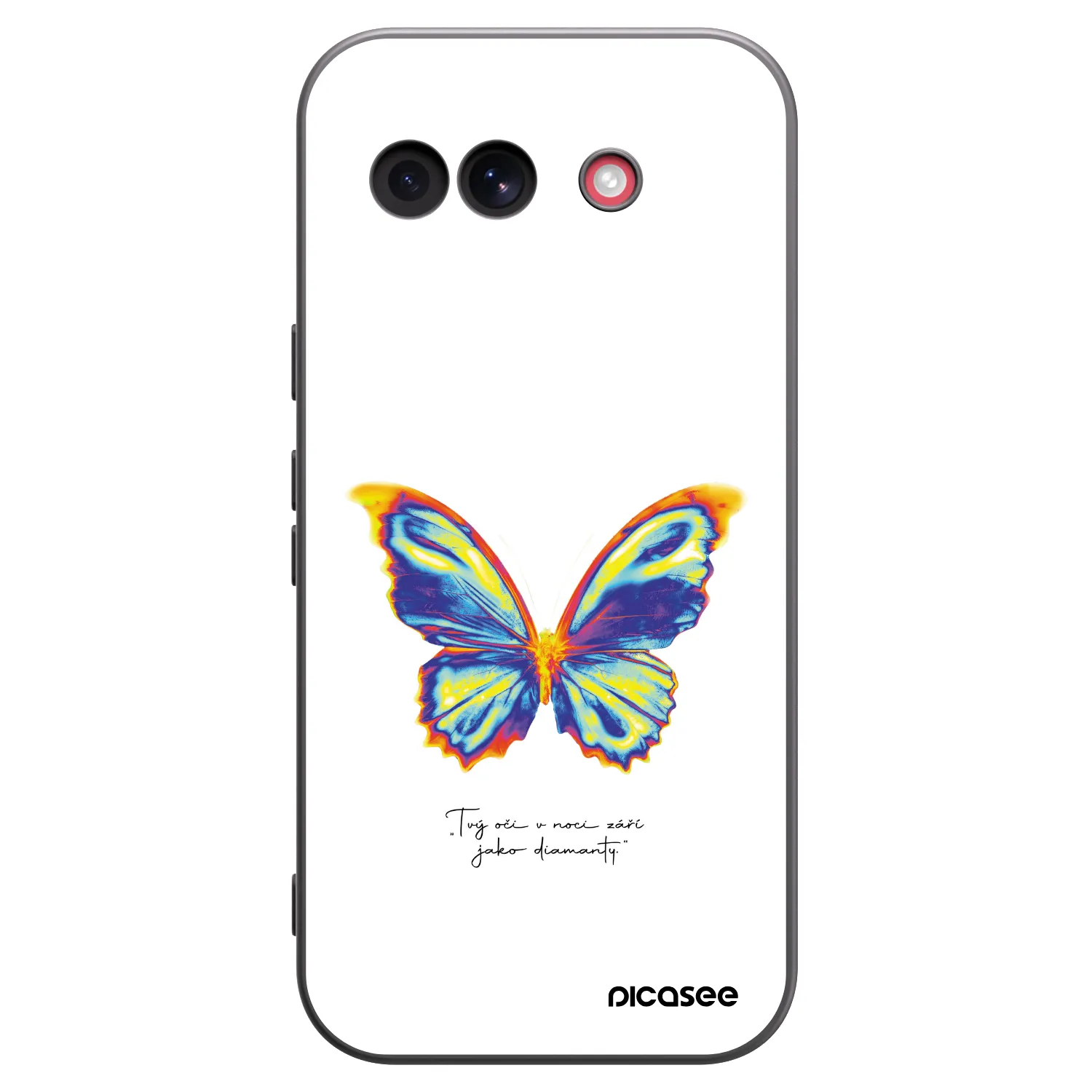 Picasee silikónový čierny obal pre Google Pixel 10a - Diamanty White