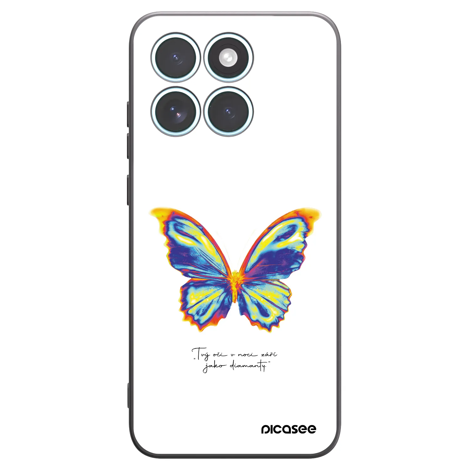 Picasee silikónový čierny obal pre Motorola Edge 70 Fusion - Diamanty White