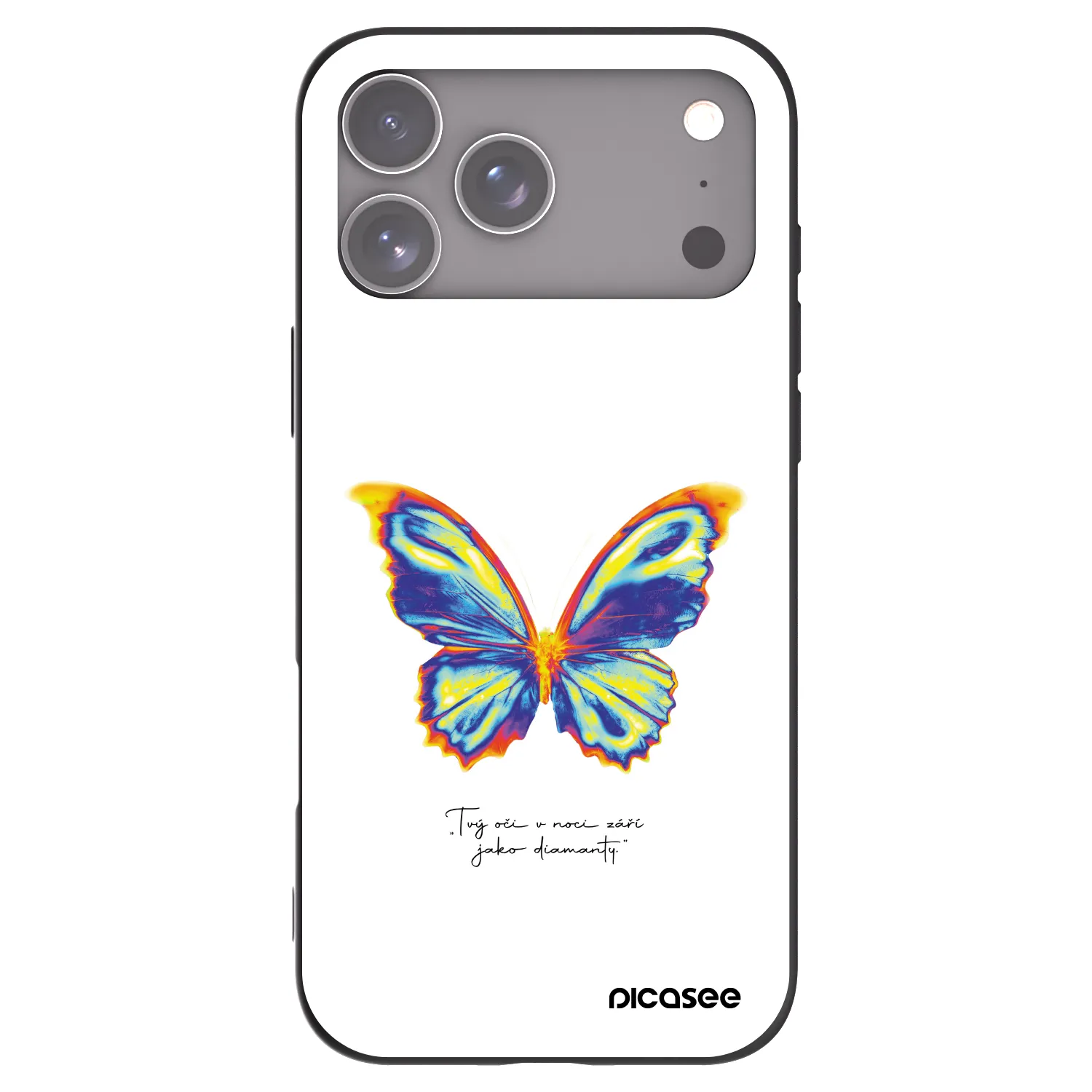 Picasee silikónový čierny obal pre Apple iPhone 18 Pro Max - Diamanty White