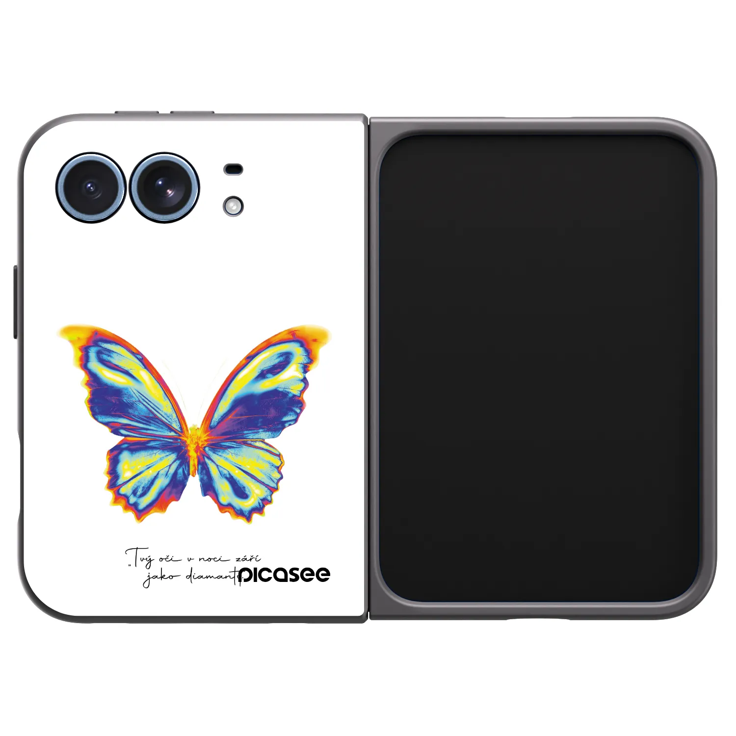 Picasee silikónový čierny obal pre Apple iPhone Ultra - Diamanty White