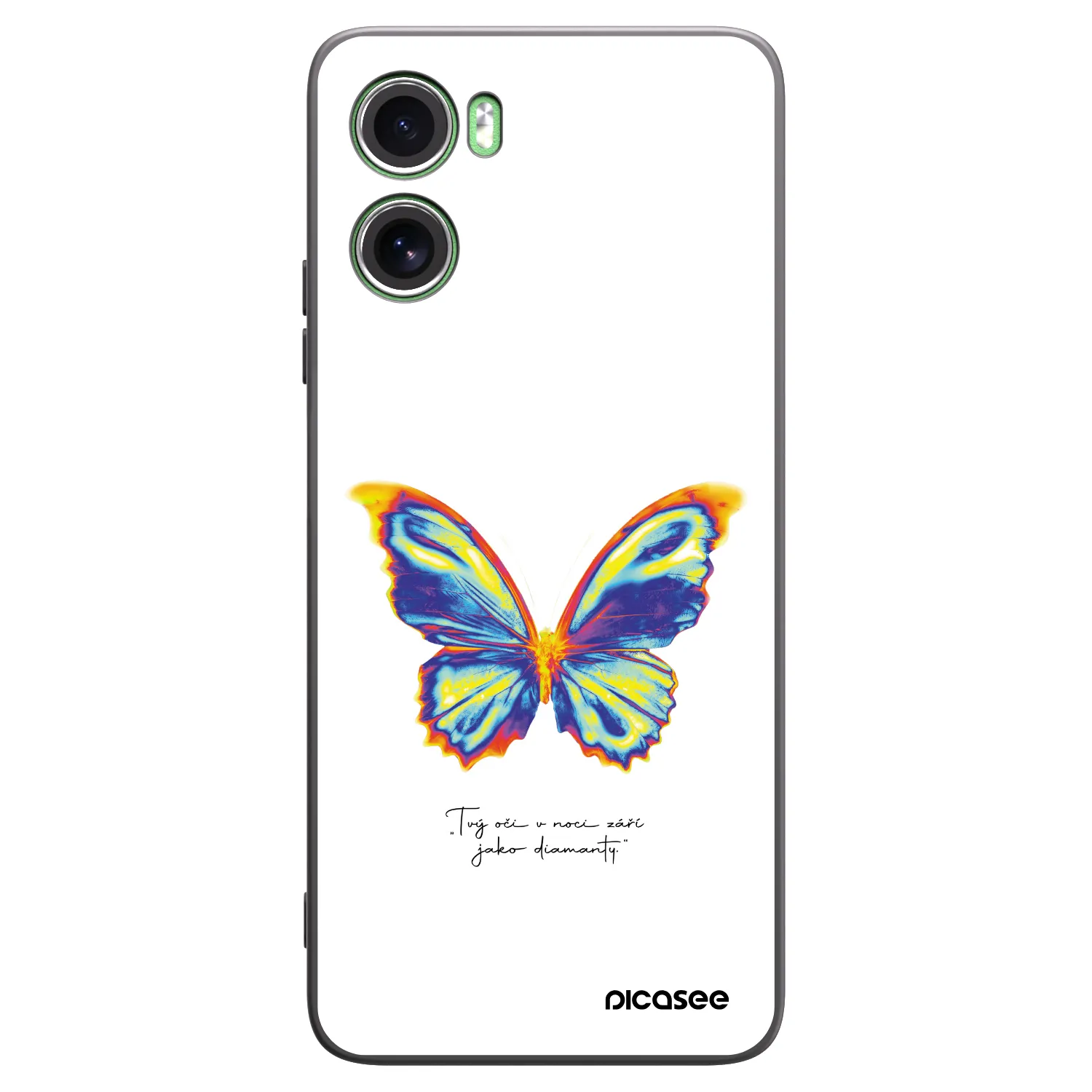 Picasee silikónový čierny obal pre Motorola Moto G06 - Diamanty White